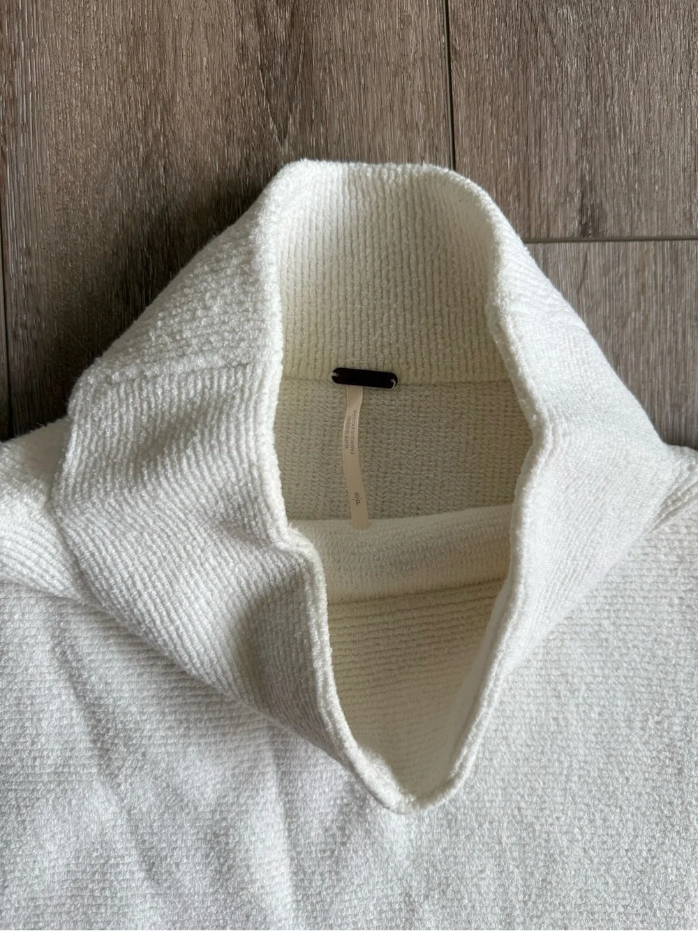 Free People Cream Turtleneck Sweater